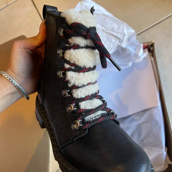 Sorel Women's Lennox Lace Cozy Rain Boot Waterproof Suede Boots Size 5 - Picture 4 of 6